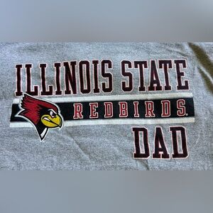 🔥Illinois State Redbirds Dad Gray T-Shirt, Size L